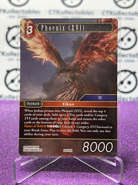 2025 FINAL FANTASY GUNSLINGER OF THE ABYSS TCG PHOENIX (XVI) # 26-018H HERO NON-FOIL CARD