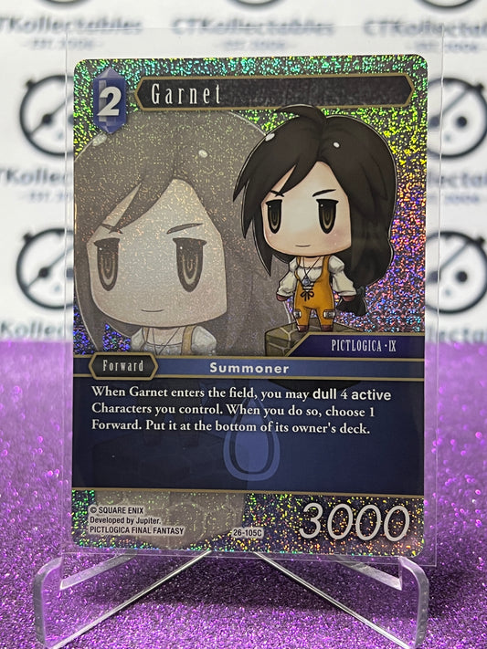 2025 FINAL FANTASY GUNSLINGER OF THE ABYSS TCG GARNET # 26-105C COMMON FOIL CARD