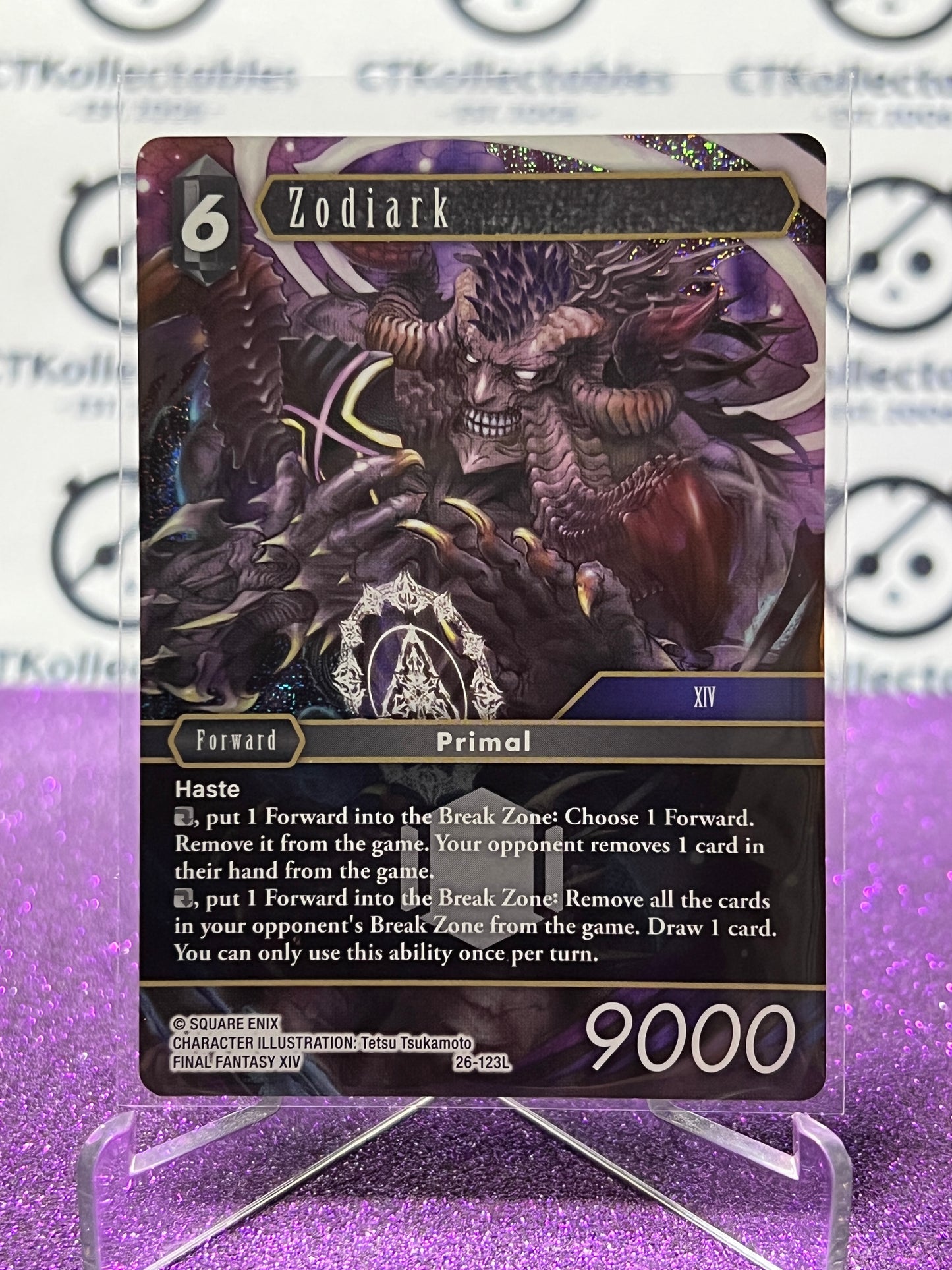2025 FINAL FANTASY GUNSLINGER OF THE ABYSS TCG ZODIARK # 26-123L LEGEND NON-FOIL CARD