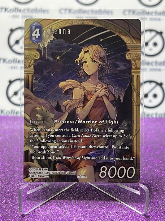 2025 FINAL FANTASY GUNSLINGER OF THE ABYSS TCG LENNA # 26-120L LEGEND NON-FOIL CARD