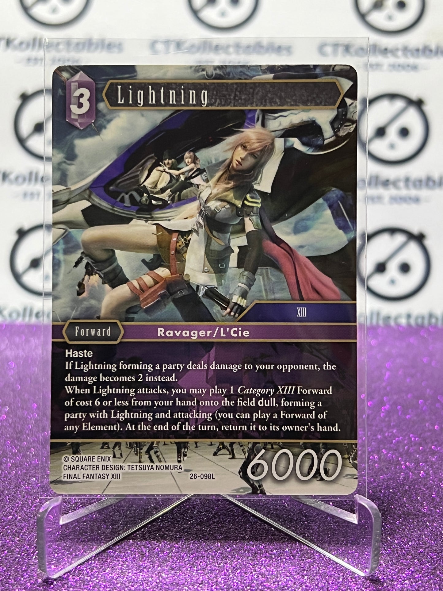 2025 FINAL FANTASY GUNSLINGER OF THE ABYSS TCG LIGHTNING # 26-098L LEGEND NON-FOIL CARD