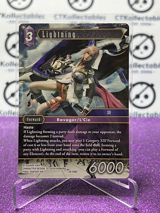 2025 FINAL FANTASY GUNSLINGER OF THE ABYSS TCG LIGHTNING # 26-098L LEGEND  NON-FOIL CARD
