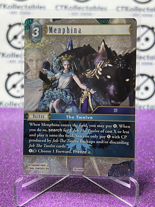 2025 FINAL FANTASY GUNSLINGER OF THE ABYSS TCG MENPHINA # 26-040R RARE FOIL CARD