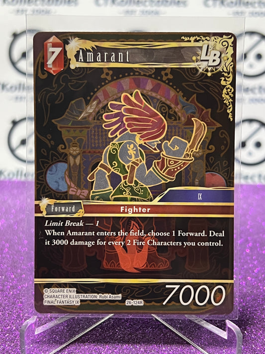 2025 FINAL FANTASY GUNSLINGER OF THE ABYSS TCG AMARANT # 26-124R RARE NON-FOIL CARD