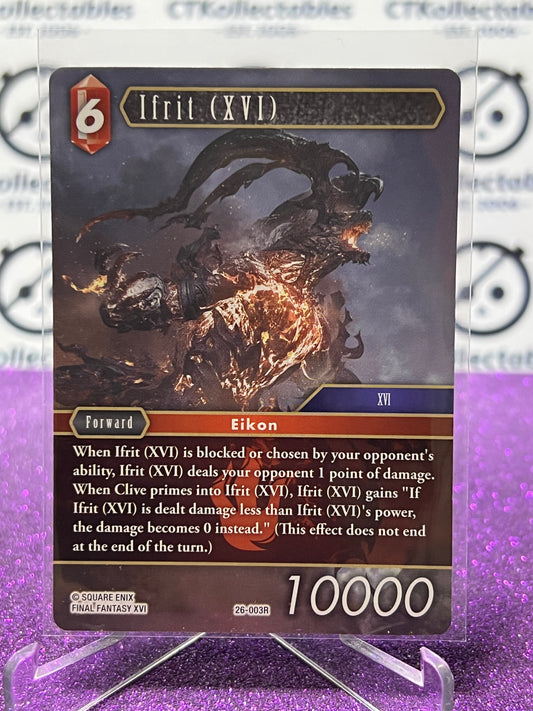 2025 FINAL FANTASY GUNSLINGER OF THE ABYSS TCG IFRIT (XVI) # 26-003R RARE NON-FOIL CARD