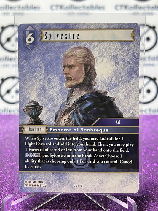2025 FINAL FANTASY GUNSLINGER OF THE ABYSS TCG SYLVESTRE # 26-110R RARE NON-FOIL CARD