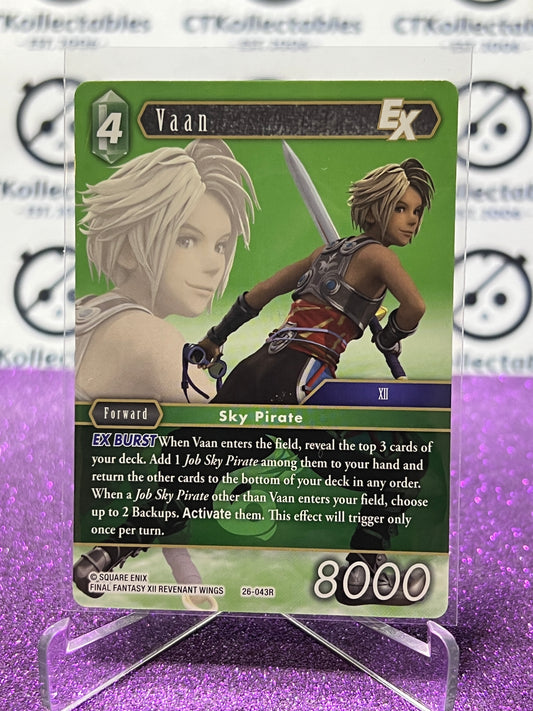 2025 FINAL FANTASY GUNSLINGER OF THE ABYSS TCG VAAN # 26-043R RARE NON-FOIL CARD
