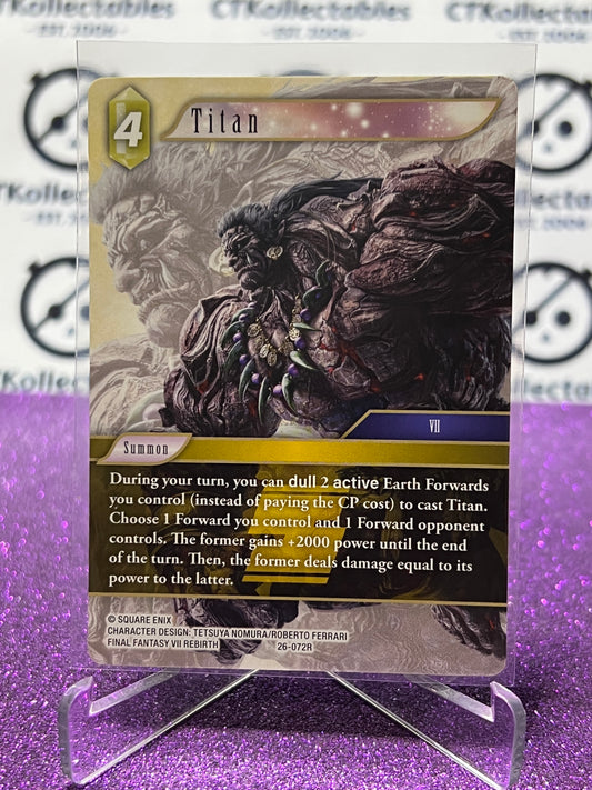 2025 FINAL FANTASY GUNSLINGER OF THE ABYSS TCG TITAN # 26-072R RARE NON-FOIL CARD