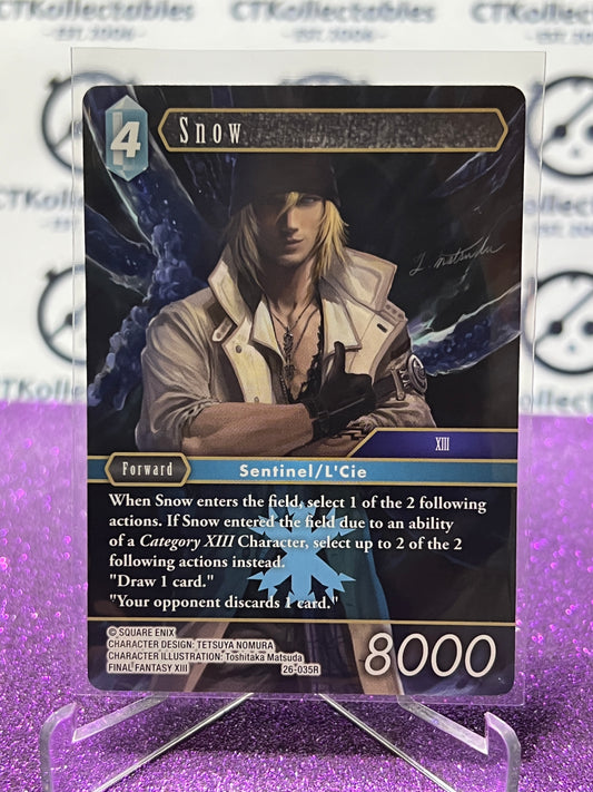 2025 FINAL FANTASY GUNSLINGER OF THE ABYSS TCG SNOW # 26-035R RARE NON-FOIL CARD