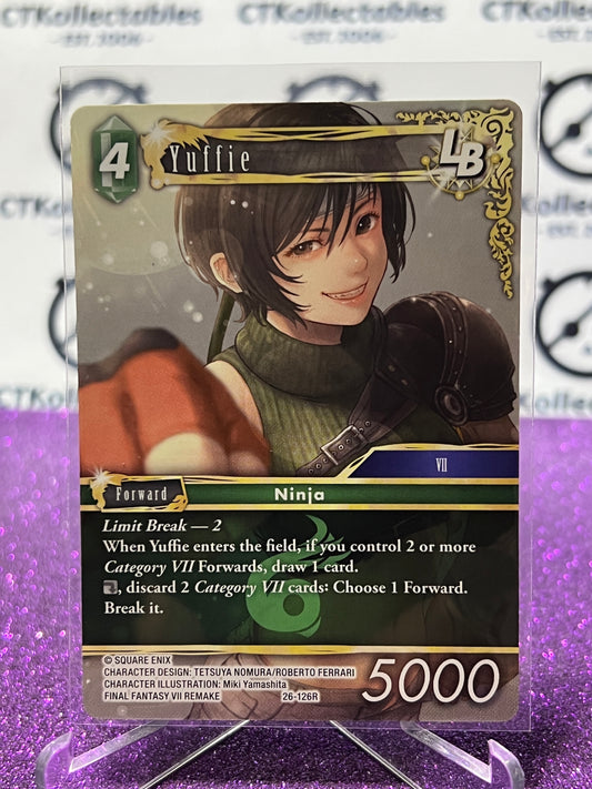 2025 FINAL FANTASY GUNSLINGER OF THE ABYSS TCG YUFFIE # 26-126R RARE NON-FOIL CARD
