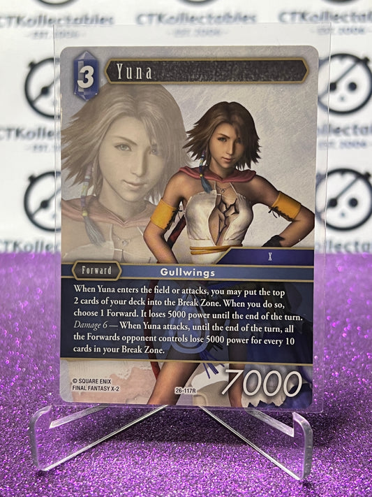 2025 FINAL FANTASY GUNSLINGER OF THE ABYSS TCG YUNA # 26-117R RARE NON-FOIL CARD