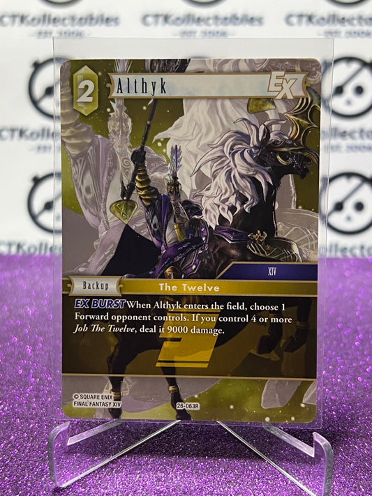 2025 FINAL FANTASY GUNSLINGER OF THE ABYSS TCG ALTHYK # 26-063R RARE NON-FOIL CARD
