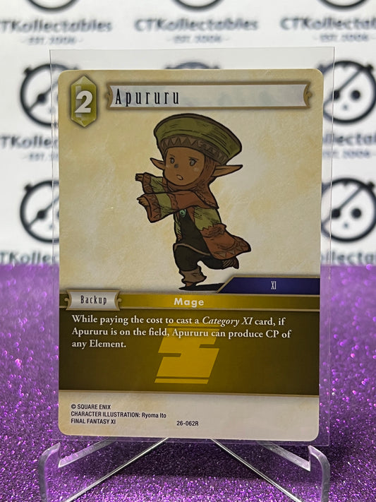 2025 FINAL FANTASY GUNSLINGER OF THE ABYSS TCG APURURU # 26-062R RARE NON-FOIL CARD