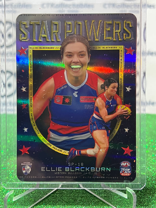 2025 AFLW TEAMCOACH STAR POWERS ELLIE BLACKBURN # SP-18 WESTERN BULLDOGS CARD