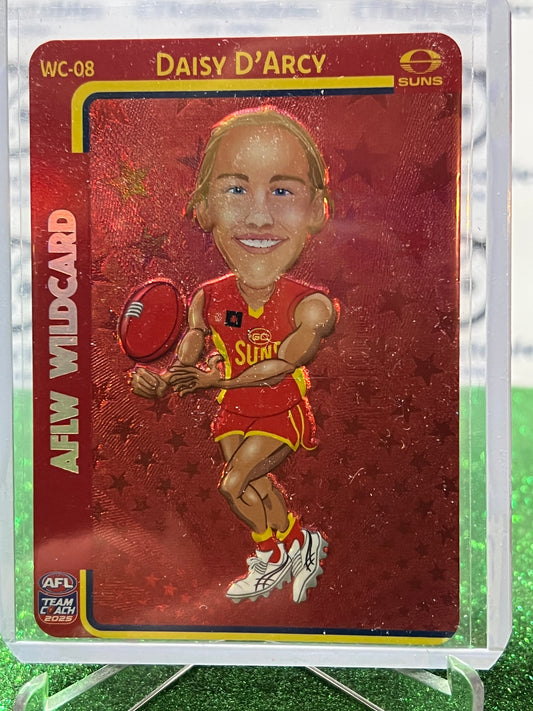 2025 AFLW TEAMCOACH WILDCARD DAISY D'ARCY # WC-08 GOLD COAST SUNS CARD