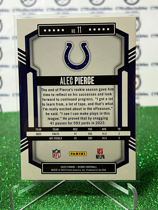 2023 PANINI SCORE ALEC PIERCE # 11 GOLD NFL INDIANAPOLIS COLTS GRIDIRON CARD