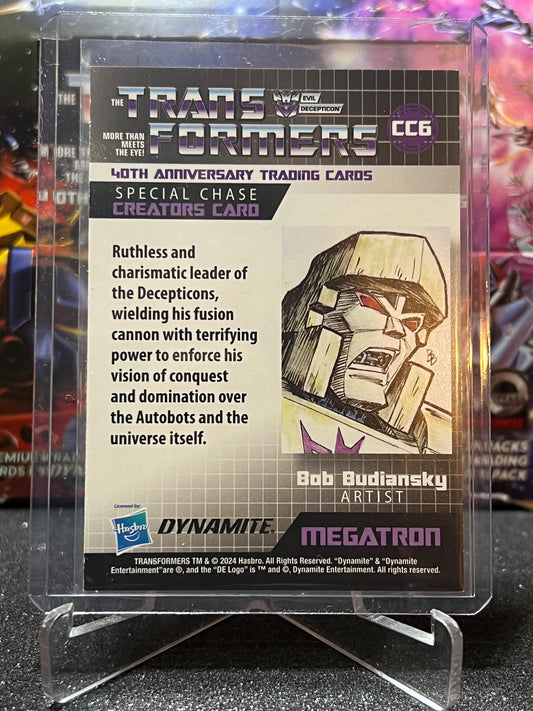 2024 TRANSFORMERS 40th ANNIVERSARY MEGATRON # CC6 SKETCH TRADING CARD