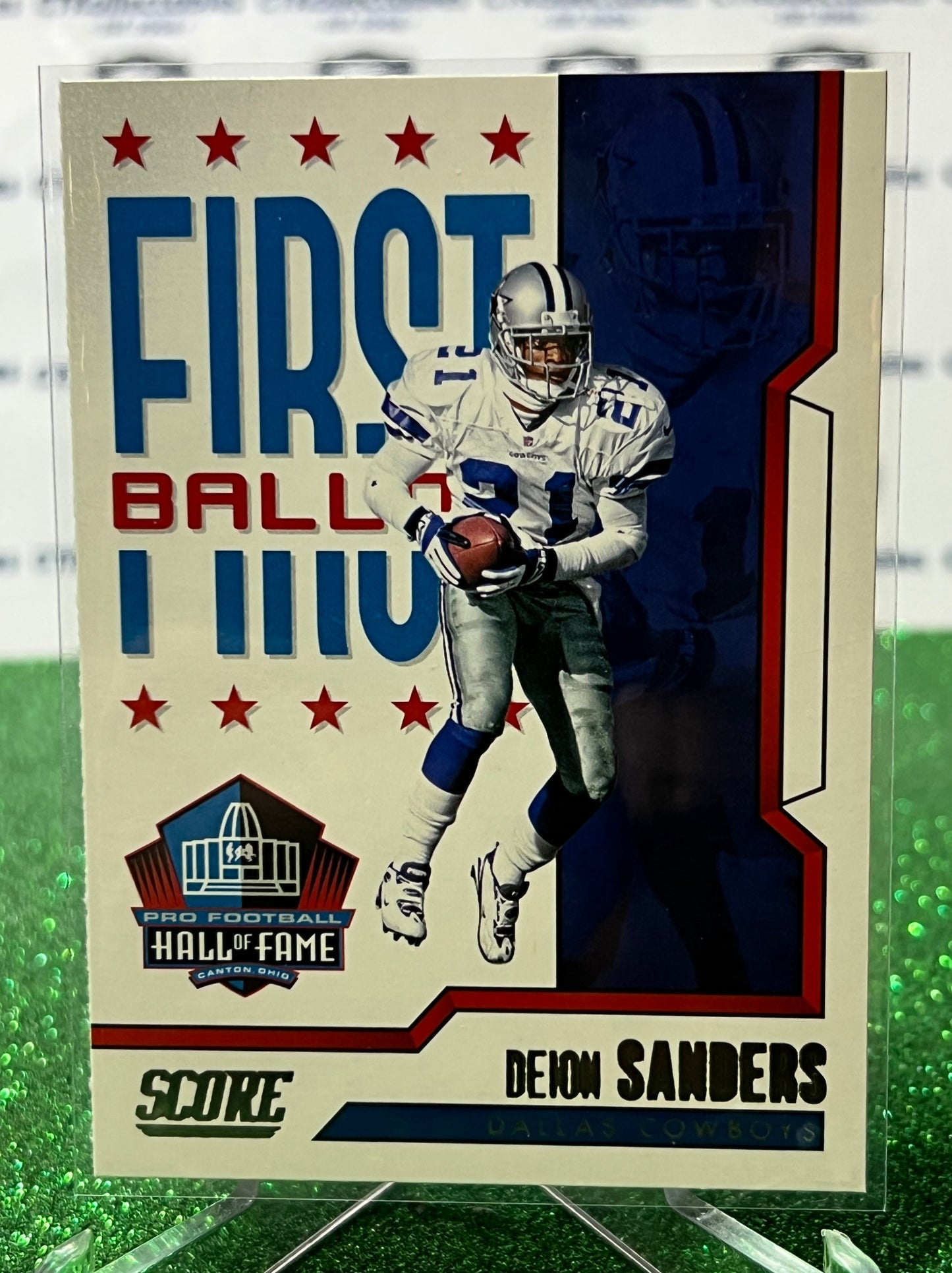 2023 PANINI SCORE DEION SANDERS # 4 FIRST BALLOT NFL DALLAS COWBOYS GRIDIRON CARD