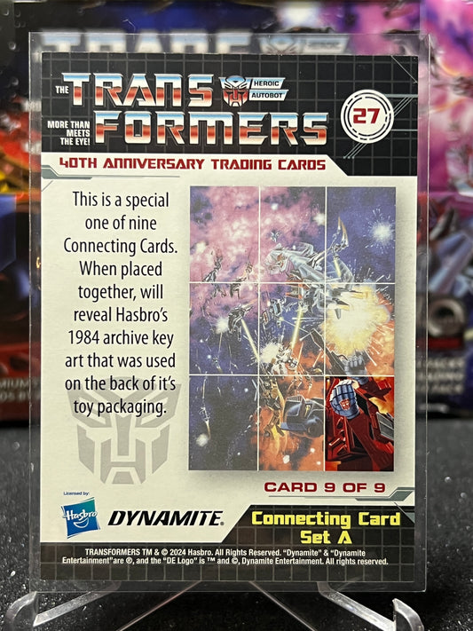 2024 TRANSFORMERS 40th ANNIVERSARY CONNECTING CARD A 9 OF 9 # 27 FOIL PUZZLE CARD