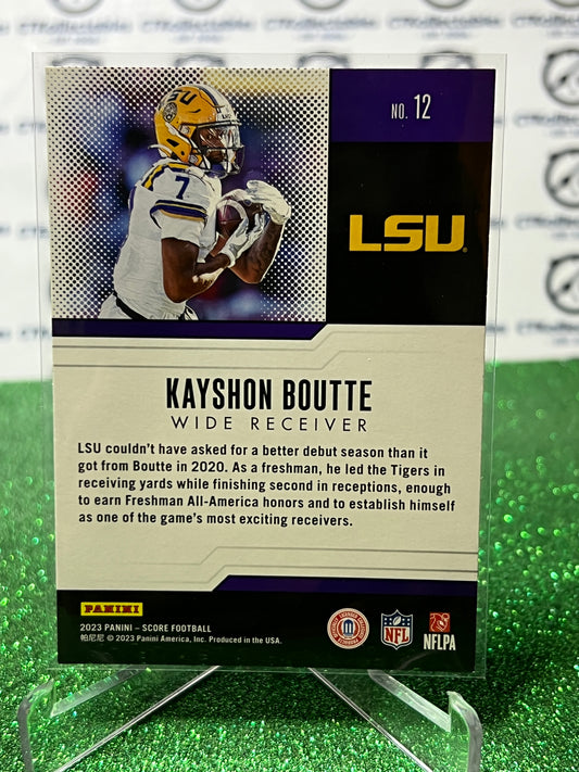 2023 PANINI SCORE KAYSHON BOUTTE # 12 ROOKIE PROTENIAL NFL NEW ENGLAND PATRIOTS GRIDIRON CARD