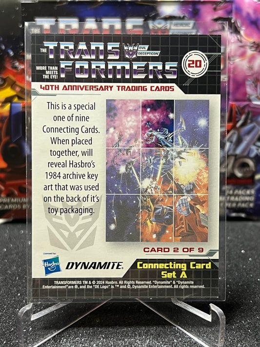 2024 TRANSFORMERS 40th ANNIVERSARY CONNECTING CARD A 2 OF 9 # 20 FOIL PUZZLE CARD