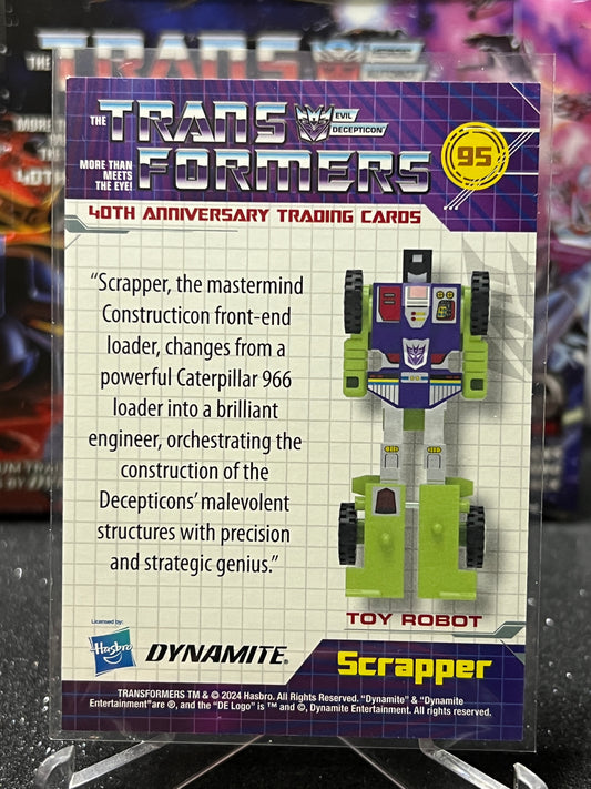 2024 TRANSFORMERS 40th ANNIVERSARY SCRAPPER # 95 FOIL TRADING CARD
