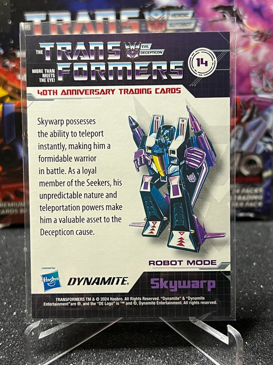 2024 TRANSFORMERS 40th ANNIVERSARY SKYWARP # 14 FOIL TRADING CARD