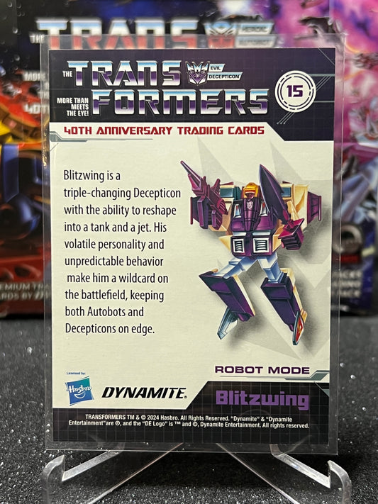 2024 TRANSFORMERS 40th ANNIVERSARY BLITZWING # 15 FOIL TRADING CARD