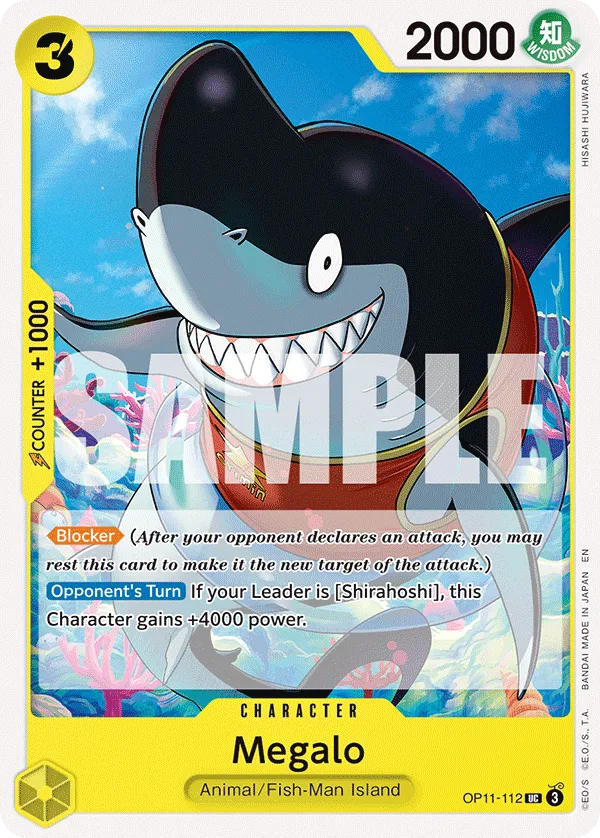 One Piece TCG Megalo Base Card OP11-112 UC A Fist of divine speed NM/M