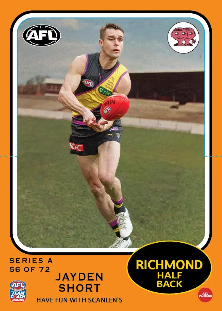 2026 Teamcoach AFL Scanlens Die-Cut Jayden Short 56 of 72 Tigers