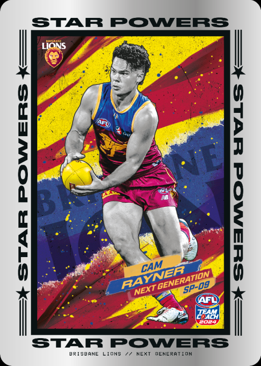 2024 AFL Teamcoach Cam Rayner Star Powers SP-09 Lions