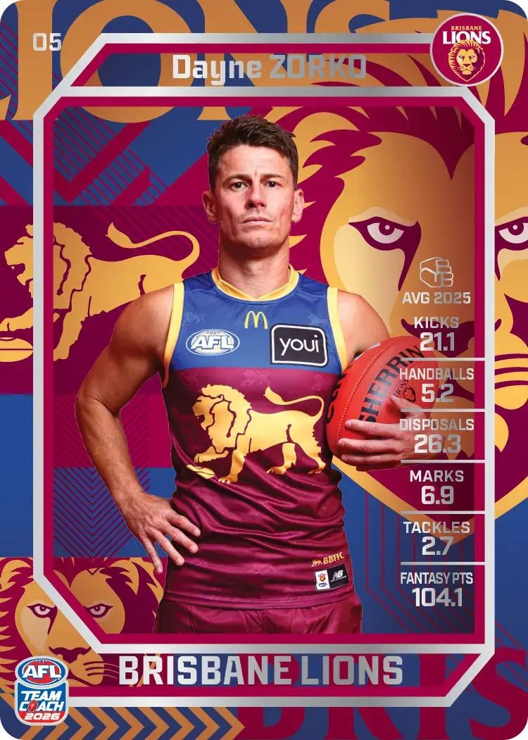 2026 Teamcoach AFL Silver 5 Dayne Zorko