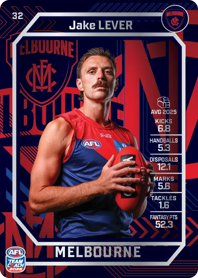2026 Teamcoach AFL Silver 32 Jake Lever