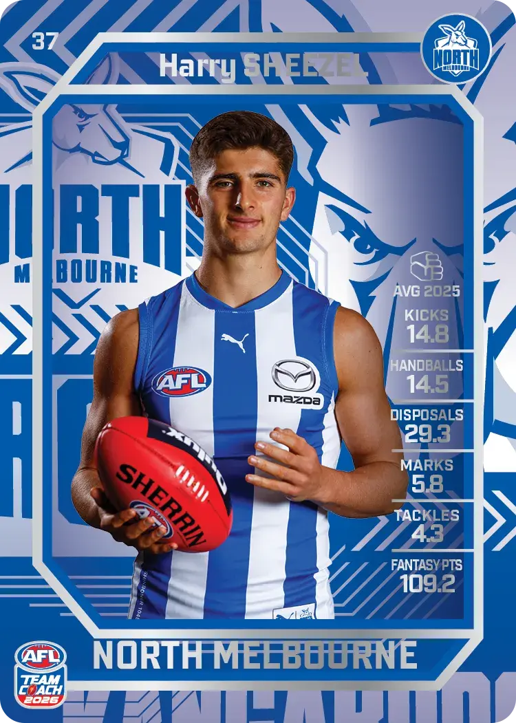 2026 Teamcoach AFL Silver 37 Harry Sheezel