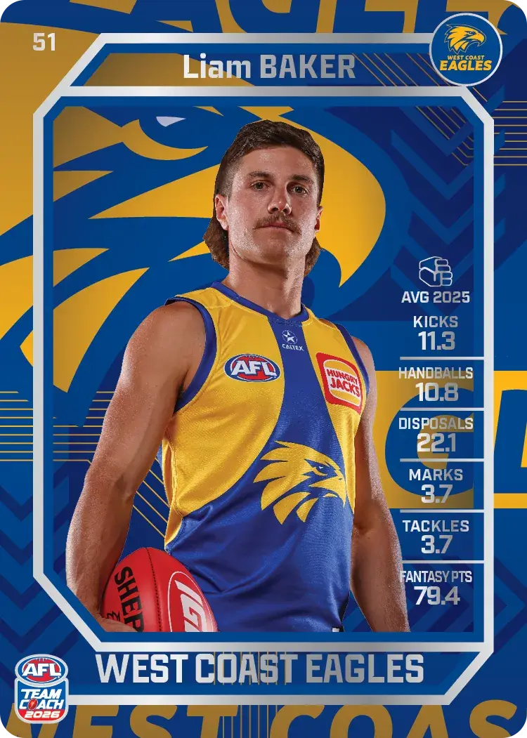 2026 Teamcoach AFL Silver 51 Liam Baker