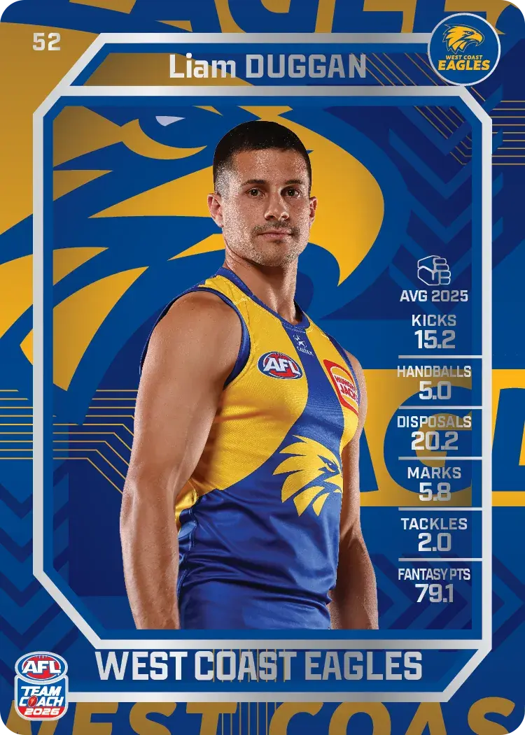 2026 Teamcoach AFL Silver 52 Liam Duggan