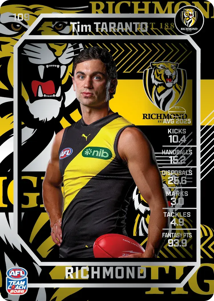 2026 Teamcoach AFL Silver #109 Tim Taranto