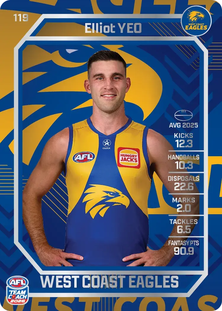 2026 Teamcoach AFL Silver #119 Elliot Yeo