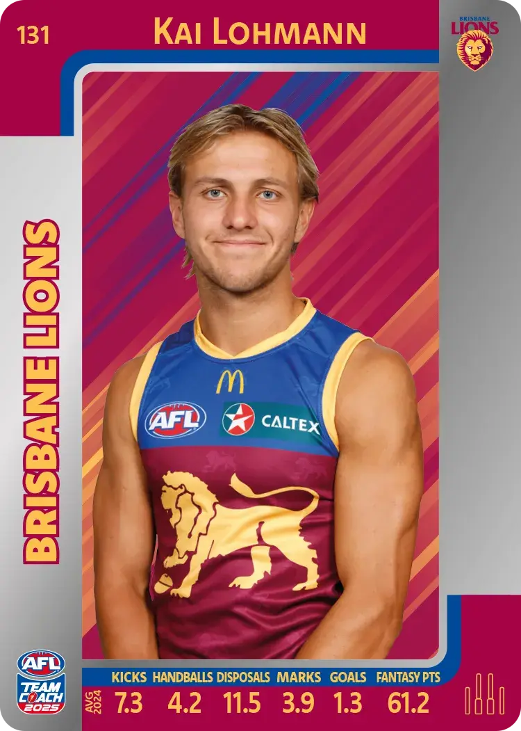 2025 AFL Teamcoach Kai Lohmann Silver #131 Lions