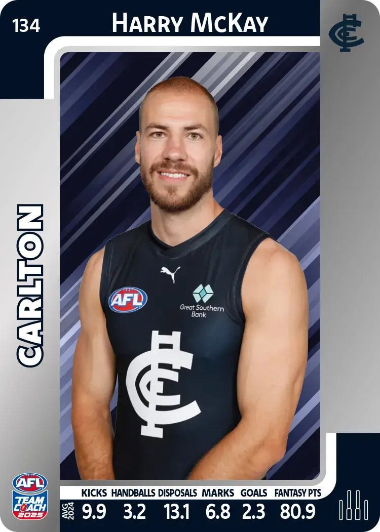2025 AFL Teamcoach Harry Mckay Silver #134 Blues