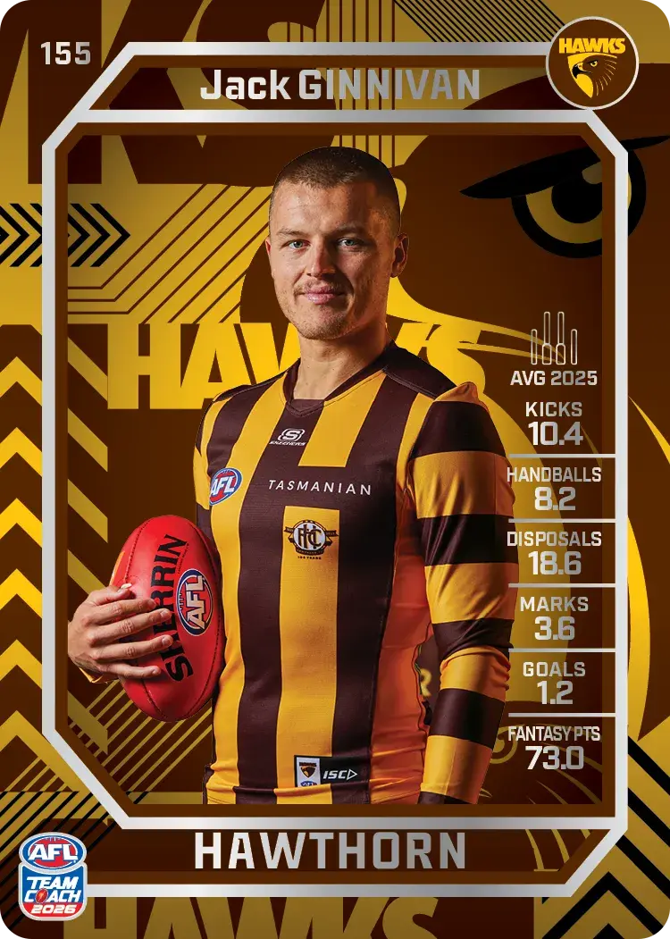2026 Teamcoach AFL Silver #155 Jack Ginnivan