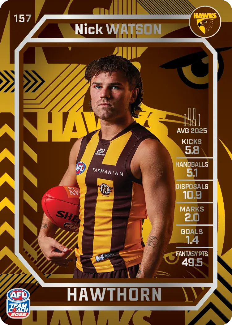 2026 Teamcoach AFL Silver #157 Nick Watson