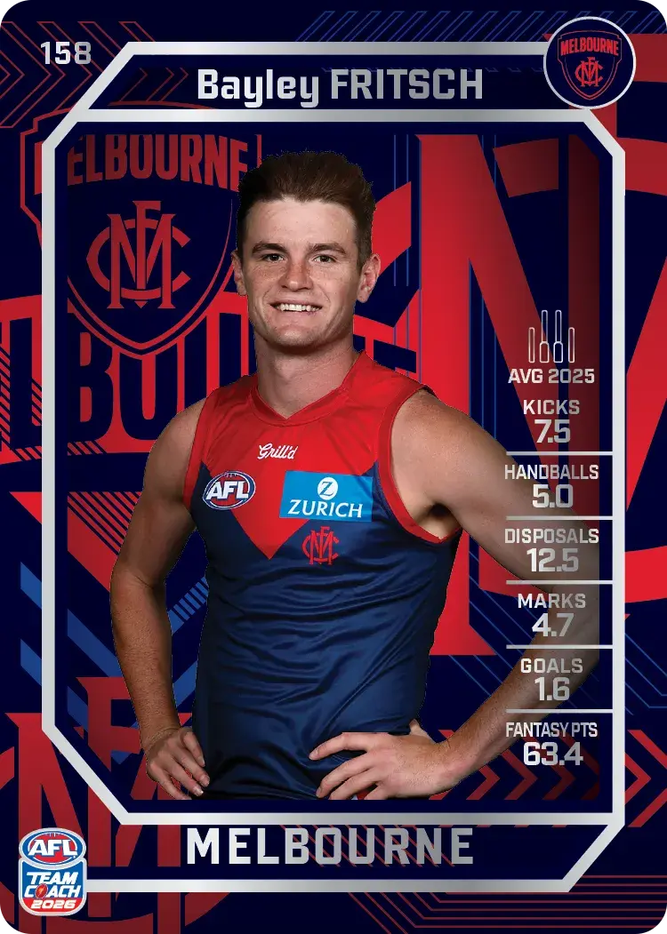 2026 Teamcoach AFL Silver #158 Bayley Fritsch
