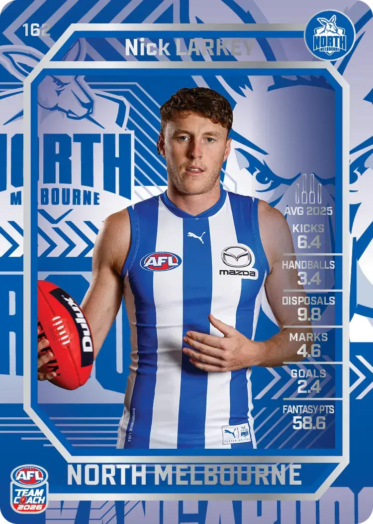2026 Teamcoach AFL Silver #162 Nick Larkey