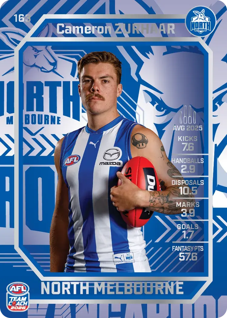 2026 Teamcoach AFL Silver #163 Cameron Zurhaar