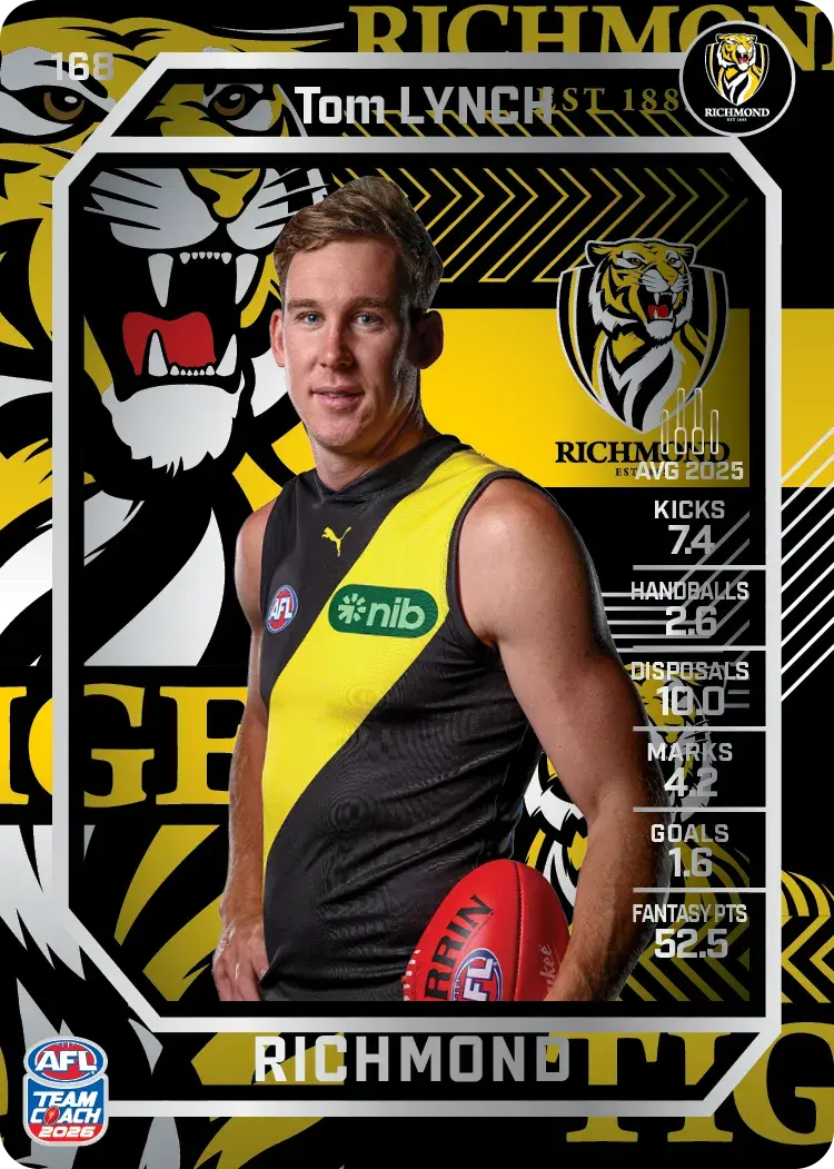 2026 Teamcoach AFL Silver #168 Tom Lynch