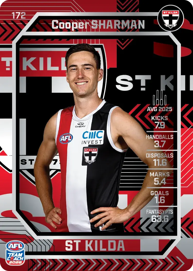 2026 Teamcoach AFL Silver #172 Cooper Sharman