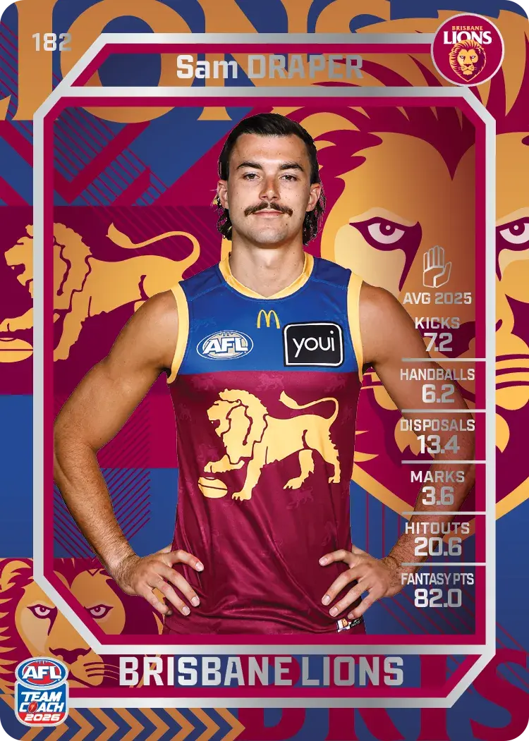 2026 Teamcoach AFL Silver #182 Sam Draper