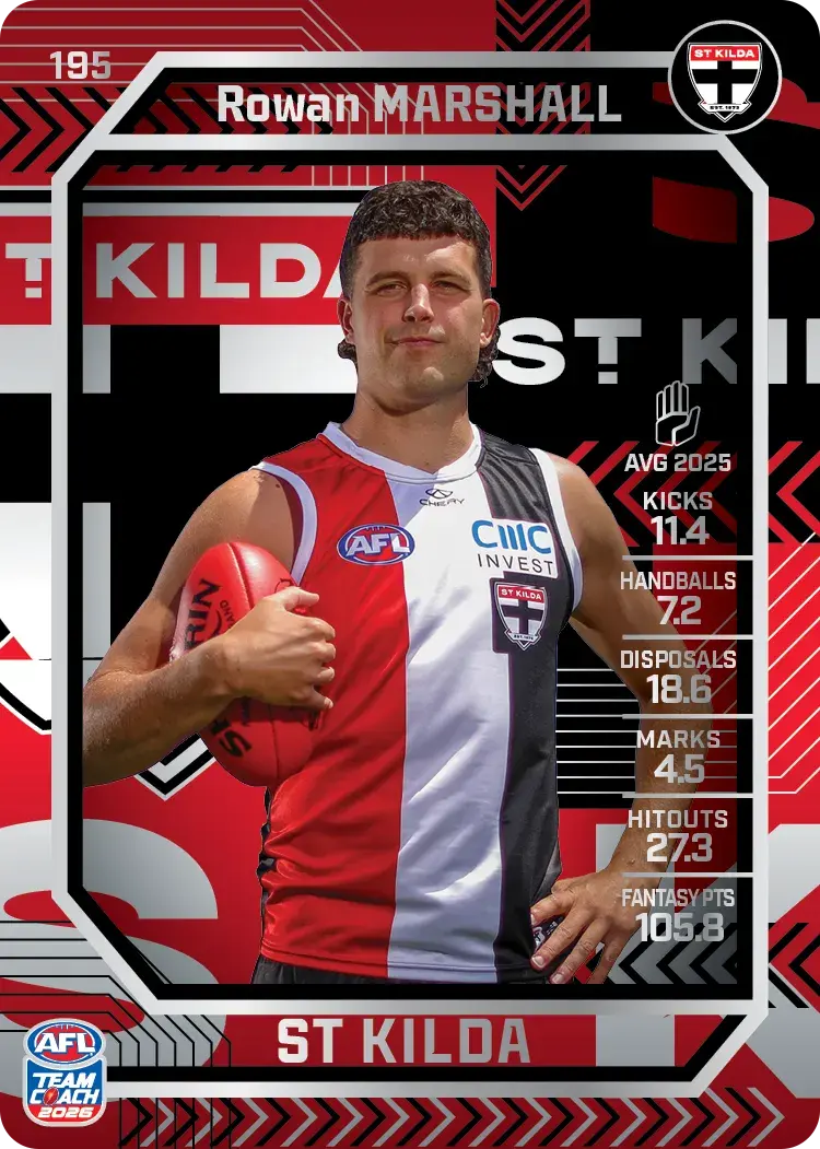 2026 Teamcoach AFL Silver #195 Rowan Marshall
