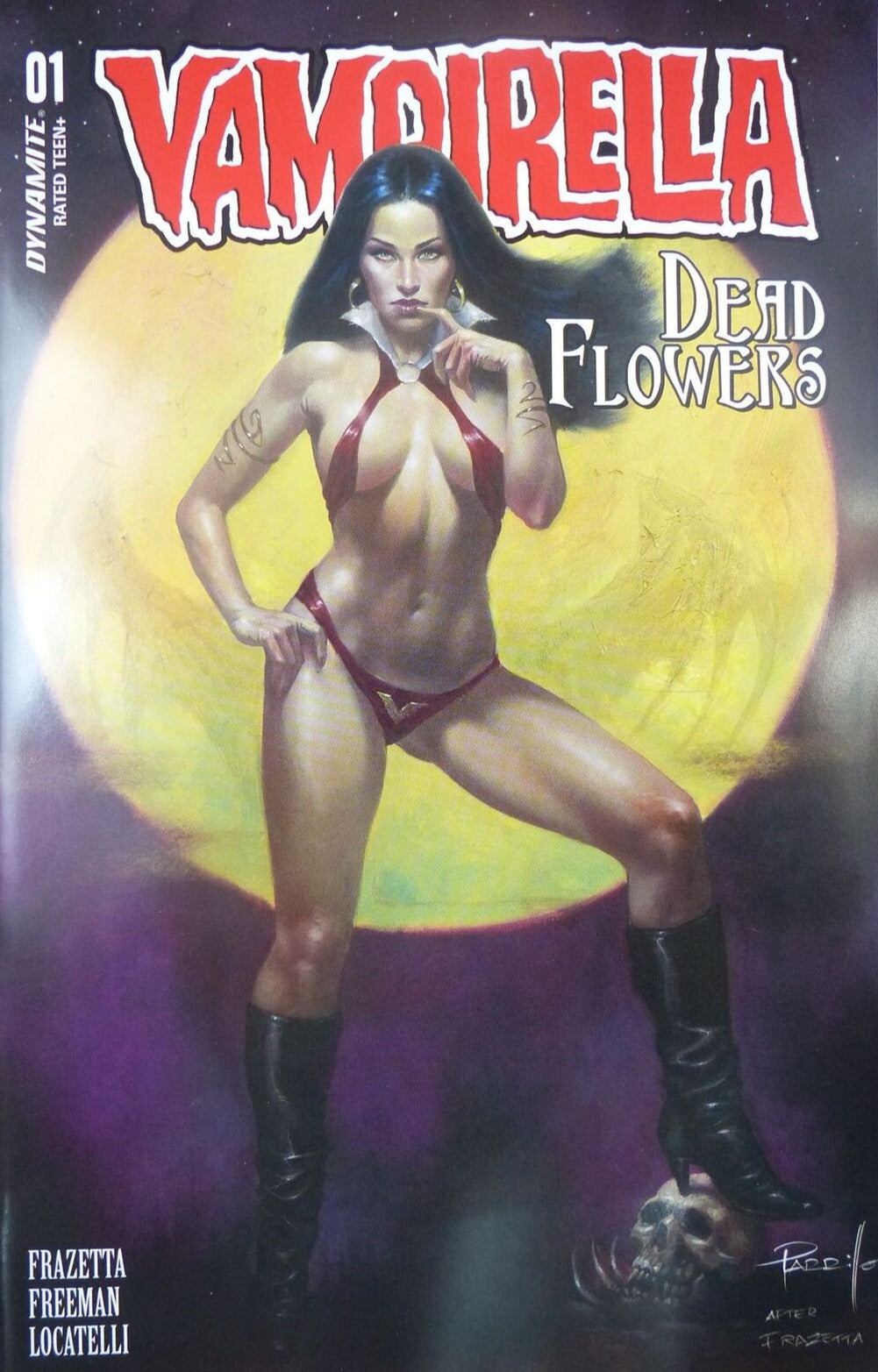 VAMPIRELLA DEAD FLOWERS # 01 PARRILLO VARIANT G FOIL DYNAMITE COMICS SEXY 2023